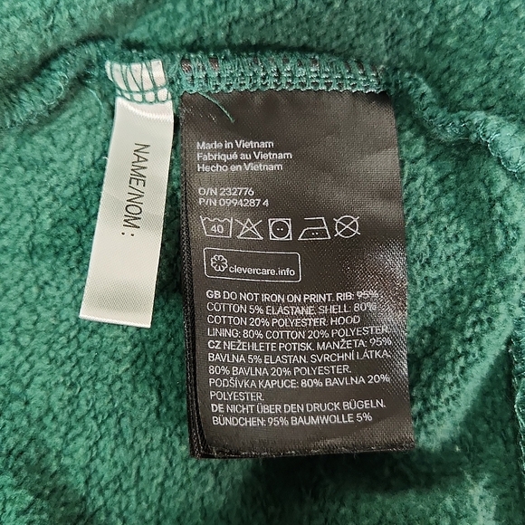 H&M Harry Potter™ Cotton Green Hoodie Sweatshirt, Size 10-12 ~ EUC - Picture 10 of 13